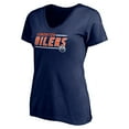 thumbnail image 2 of Women's Navy Edmonton Oilers Mascot In Bounds V-Neck T-Shirt, 2 of 3