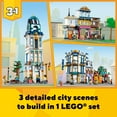 thumbnail image 5 of LEGO Creator 3 in 1 Main Street Building Toy Set, Features a Toy City, Art Deco Building, Market Street, Hotel, Café, Music Store and 6 Minifigures, Endless Play Possibilities for Kids, 31141, 5 of 10