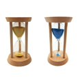 thumbnail image 1 of Glass Colorful Sand Timer Hourglass 20min Sand Clock Sandglass Tea Cafe 2pcs, Countertop Desktop Decor Ornament, 1 of 5