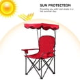 thumbnail image 6 of JFTER Portable Camping Chair with Canopy, Outdoor Lawn Chair with Shade, Carry Bag, Cup Holder, for Travel, Picnic, Beach (Red), 6 of 8