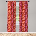 thumbnail image 2 of Ambesonne Ombre Curtains, Carnation Flowers Silhouette, Pair of 28"x84", Pale Fuchsia Dark Peach, 2 of 4