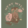 thumbnail image 6 of Vintage Country Stay Wild Adult Olive Long Sleeve Hoodie-Large, 6 of 7