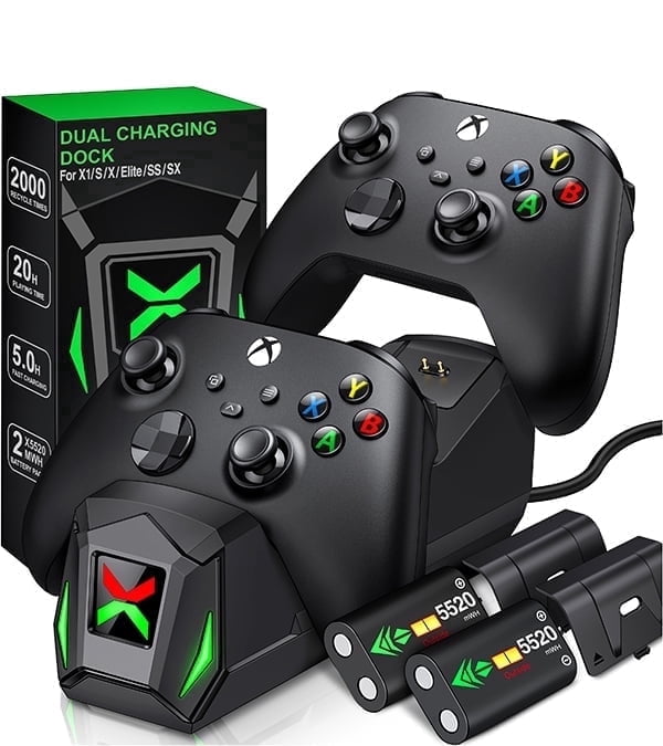 Beboncool Dual Controller Charging Station with 2 Batteries