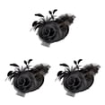 thumbnail image 2 of Diadema de malla de plumas con clip Sonducket negro ajuste elegante y ajustable, 2 of 6