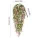 thumbnail image 3 of Cortina de pared de lavanda artificial - Flores artificiales de seda y plástico realistas para decoración de boda en porche de patio exterior, rosa púrpura blanco, 3 of 6