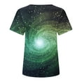 thumbnail image 4 of Patlollav Womens Tshirts Under $10, Womens Short Sleeve Tops Cosmic Star Sky Print Summer Casual Fashion Blouse, 4 of 6