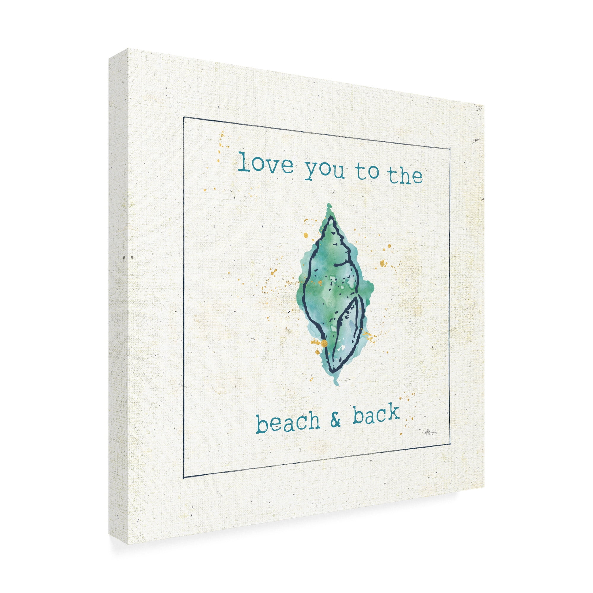 Trademark Fine Art 'Sea Treasures VI - Love you to the Beach and Back' Canvas Art by Pela Studio