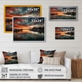 thumbnail image 4 of Designart "Sunset Over Port III" Modern Landscape Beach Canvas Wall Art, 4 of 5