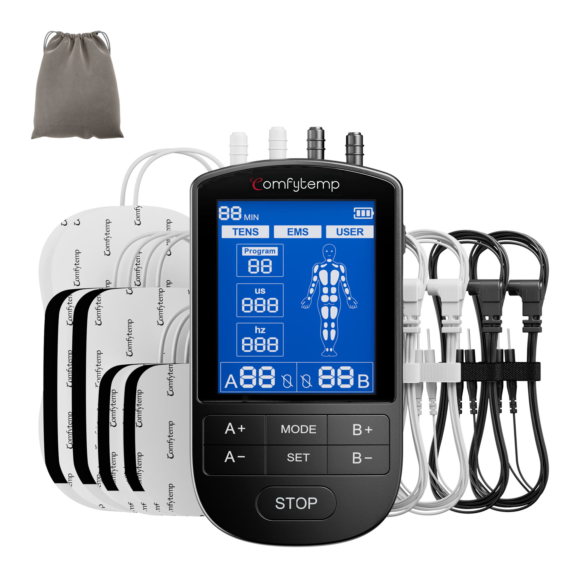 Comfytemp 4 Channel TENS Unit Muscle Stimulator photo 1