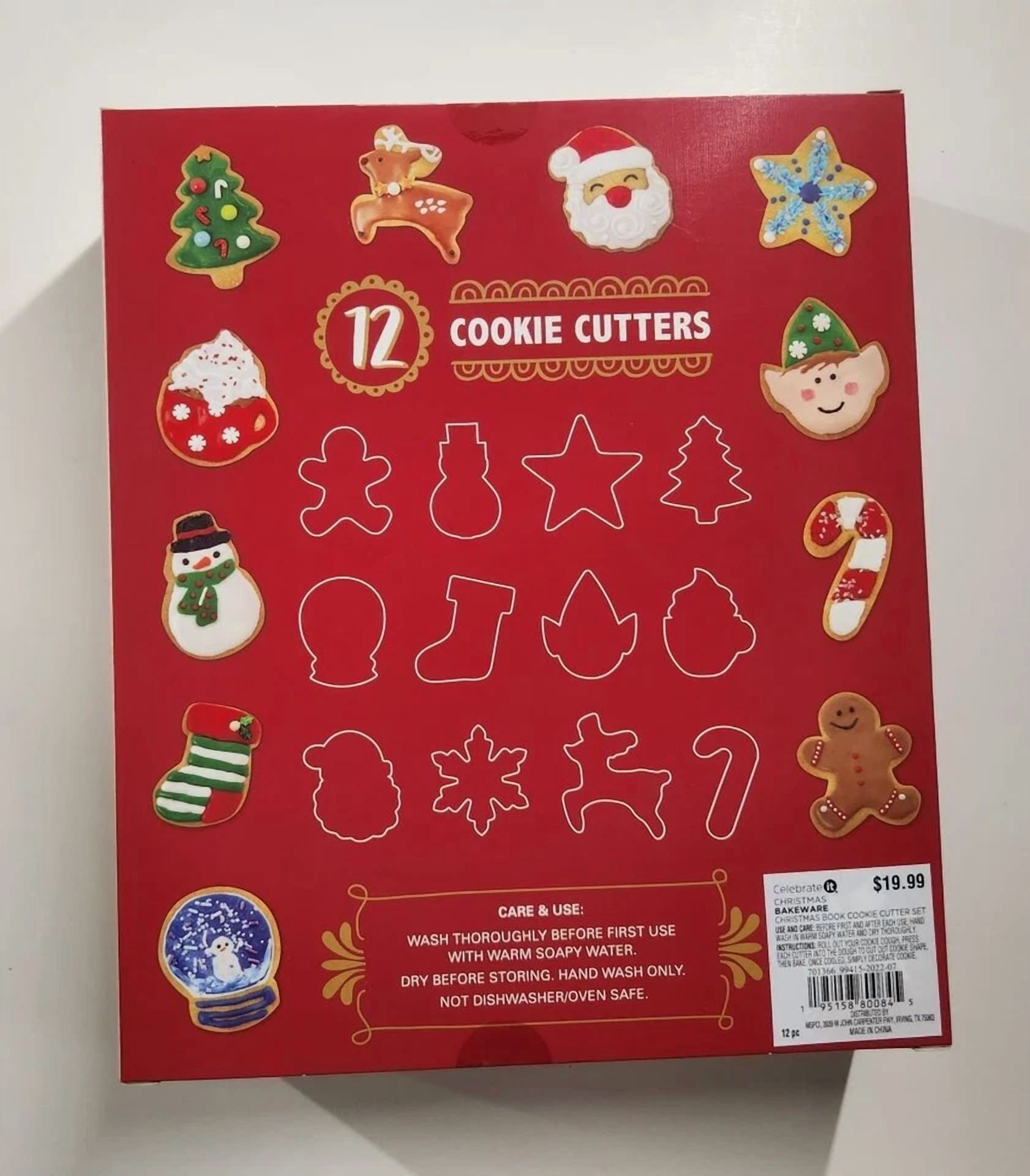 BUTTERFLY- 12 Metal Cookie Cutters - Christmas Cookie Storybook By Celebrate It - New