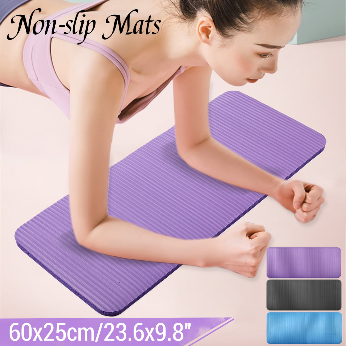 60x25cm NBR Yoga Mat Non-slip 15mm Extra Thick Pad for Beginner Fitness NEW 