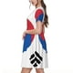 thumbnail image 2 of Fotbe Korea Vestido Largo de Moda para Mujer, Vestido Tipo Camiseta con Manga Corta y Estilo Casual a Rayas y Bloques de Color, 2 of 6