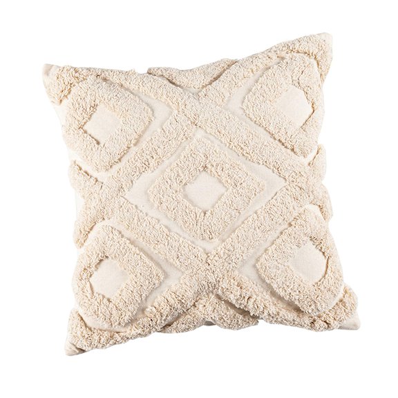 Pillow Cover Tufted Throw Pillow Case Square Woven Decorative Pillowcase Sofa Bedding Cushion Cover - B B