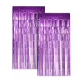 thumbnail image 1 of Telón de fondo de cortina de aluminio morado zincado de 1 x 2 m para decoración de fiestas, 1 of 5