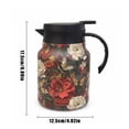 thumbnail image 3 of FORICOM Coffee Carafes, Vintage Pattern 35 Oz/1 Liter - Hot and Cold with Infuser, Perfect for Parties/Home Use, Kitchen Supplies Floral Insulated 316 Stainless Steel Coffee Carafe(Red), 3 of 5