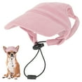 thumbnail image 1 of Sombrero para perros Unique Bargains para protección solar, sombrero visor de verano para perros y gatos con agujeros para las orejas, sombrero ajustable para cachorros, tocado pequeño de color rosa, 1 of 7