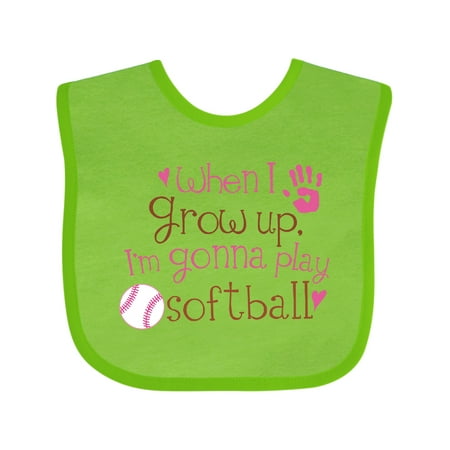 

Inktastic Future Softball Player Girls Gift Baby Girl Bib