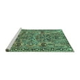 thumbnail image 2 of Ahgly Company Machine Washable Indoor Rectangle Oriental Turquoise Blue Traditional Area Rugs, 5' x 7', 2 of 4