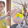 thumbnail image 4 of Colgante de Pascua, colorido conejito, huevo, pollo, adorno de tela colgante, manualidades, 4 of 5