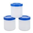 thumbnail image 1 of HEALEEP 3pcs Clear Paint Containers With Lids Plastic Storage Jars Liquid Sealing Cans Empty Pint Pails With Caps For Home Use, 1 of 8