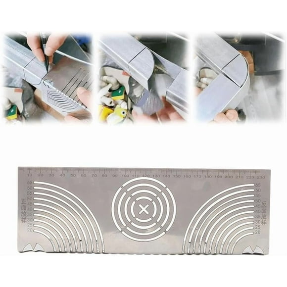 ZOUSSIQI Angle & Arc Marking Tool, Adjustable Linear Arc Dual-Purpose Scriber Accurate Parallel Line Drawing Tool Multi-Purpose Metal Marking Tool for Metalworking, Engineering, CA919-66042