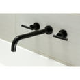 thumbnail image 2 of Kingston Brass KS8050CKL Kaiser Two-Handle 3-Hole Wall Mount Roman Tub Faucet in Matte Black, 2 of 7