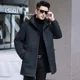 thumbnail image 2 of Chaqueta larga con cuello de piel de zorro sintética para hombre, ropa de diseñador para hombre, chaqueta de invierno con relleno de pato de lujo para hombre, abrigo de invierno cálido para hombre, 2 of 4