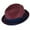Burgundy, variant on Epoch Hats Company  Fedora with Contrast Band and Trim (Men)