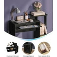 thumbnail image 4 of Black Computer Desk, Working Table with Keyboard Drawer Small Study Desk for Bedroom Home Workstation for Writing Working Studying, 4 of 6