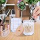 thumbnail image 4 of 2 Pack 2 in 1 Acrylic Cotton Swab Holder Clear Cotton Swab with Lid for Cotton, 4 of 5
