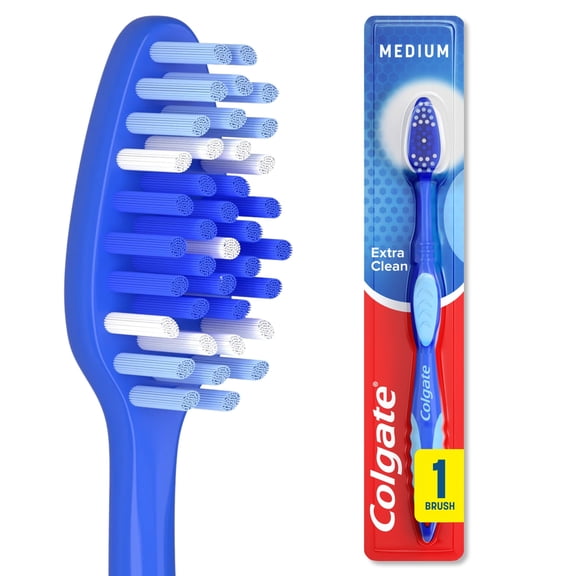 Colgate Extra Clean Full Head Adult Manual Toothbrush, Medium