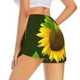 thumbnail image 3 of Disketp Sunflower Print Women's Shorts Workout Shorts for Athletic Gym Running Shorts with Phone Pockets Large, 3 of 8