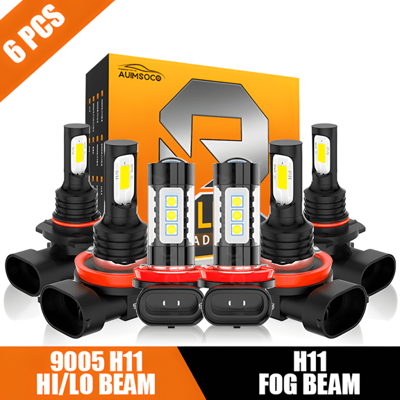 AUIMSOCO Para For Toyota Highlander 2014-2018 2019 Kit de faros LED   luces antiniebla High Power Lamps Plug-N-Play