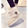 thumbnail image 4 of Women's Middle cylinder Boots - Buckle Casual Booties with Plush Lining, 4 of 7