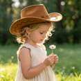 thumbnail image 2 of TTUHYWXI Cowboy Hats for Kids Boys Girls Western Cowgirl Hat Party Hats Toddler Cowboy Hats (6-12 Years, Brown), 2 of 4
