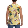 thumbnail image 4 of Goofa Beautiful Bright Birds And Flowers Printed Men's Sleeveless T-Shirt - Athletic Gym Workout Tank Top for Men - Moisture-Wicking, UPF 30+ Quick-Dry Muscle Tee-X-Large, 4 of 8