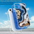 thumbnail image 5 of Mantto for iPhone 14 Plus Case, 3 in 1 Slim Hybrid Crystal Rubber Bumper Cute Marble Pattern Hard PC Soft Silicone Drop Protection Women Girls Cover for iPhone 14 Plus, Blue Marble, 5 of 6