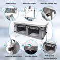 thumbnail image 5 of CampLand Mesa de camping plegable para exteriores con aluminio, ligera, altura ajustable con organizador de almacenamiento, mesa de picnic para barbacoa, fiesta, camping (blanco), 5 of 5