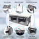 thumbnail image 5 of CampLand Mesa de camping plegable para exteriores con aluminio, ligera, altura ajustable con organizador de almacenamiento, mesa de picnic para barbacoa, fiesta, camping (blanco), 5 of 5