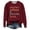 Wine, variant on UJNDER Women's Crewneck Sweatshirt Casual Letter Print Pullover Long Sleeve Fashionable for Daily Dark Green XXL