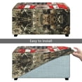 thumbnail image 5 of Xixirimido Deer US Flag Forest Camo Pattern Ottoman Cover Rectangle Stretch Footstool Cover Non-slip Footrest Stool Slipcover Removable for Storage Ottoman, Large, 5 of 7