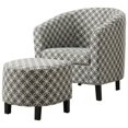 thumbnail image 1 of Pemberly Row Chaise d'Appoint et Pouf en Gris et Blanc, 1 of 1