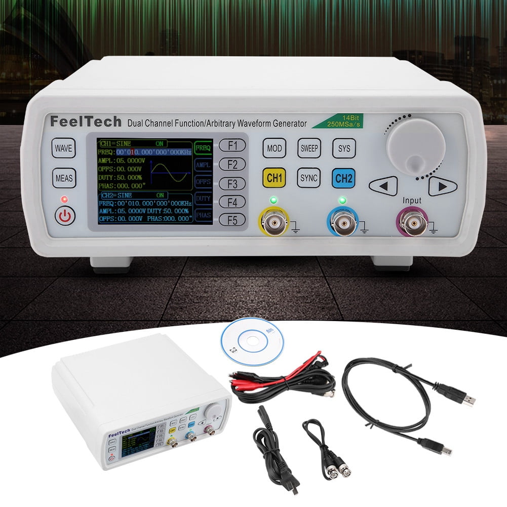 FY6600-60M 60MHz FeelTech DDS Dual Channel Function Arbitrary Waveform Generator 