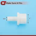 thumbnail image 4 of Conector de tubo recto de plástico con espiga de 1"x0.4" color blanco, 5 piezas, 4 of 7