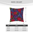 thumbnail image 4 of Fotbe Wild Berries Pattern Velvet Decorative Throw Pillow Covers with Elegant Piping, Soft Plush Cushion Cover for Sofa, Bed, Car, Office-18"x18", 4 of 8