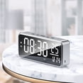 thumbnail image 4 of Reloj Despertador con Sonido Inteligente Reloj Despertador con Música LED Reloj de Escritorio Montado en la Pared Reloj Despertador para Estudiantes Pantalla de Temperatura Negro, 4 of 5