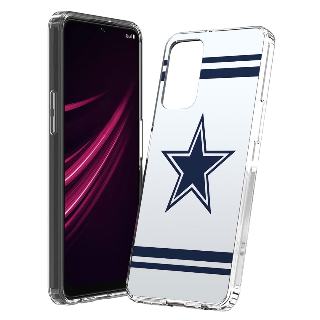 Capsule Case Compatible with T-Mobile Revvl V+ 5G [Cute Fusion Hybrid Design Heavy Duty Slim Soft Grip Clear Case Phone Cover] for T-Mobile Revvl V+ 5G 6.82 inch (Texas Blue Star)