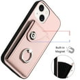 thumbnail image 3 of Allytech Wallet Case for Apple iPhone 13 Mini with Ring Holder Stand, Vintage Premium PU Leather 8 Cards Slots Shockproof Bumper Anti-Scratch Magnetic Closure Case Cover for iPhone 13 Mini,Pink, 3 of 6
