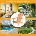 thumbnail image 6 of Gymax 4 PCS Eucalyptus Adirondack Chair Foldable Outdoor Wood Lounger Chair Natural, 6 of 10