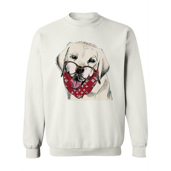 Cute Labrador With Glasses Sweatshirt Women -Image by Shutterstock, Female x-Large